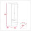 Armoire Tarento, chambre, gris clair
