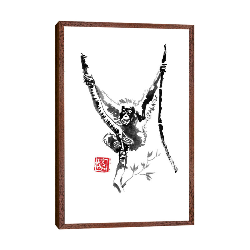 Home by Péchane - Print on Canvas, Classic Brown Wood Framed, 66.04 cm H x 45.72 cm W