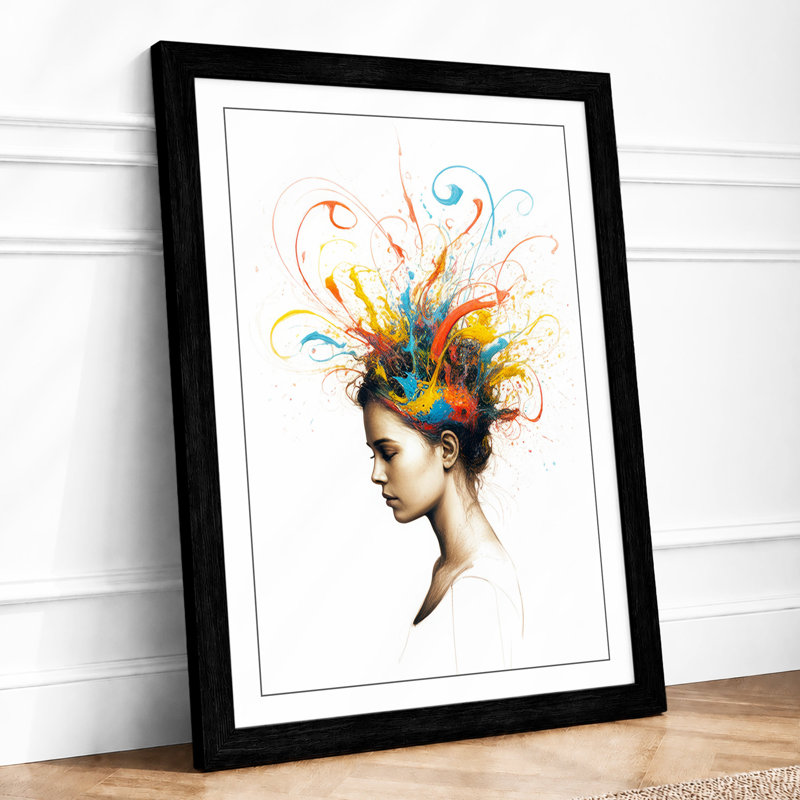 Crown of Ribbons Eclectic - Framed Print, Black, A3 - 42.0 x 29.7 cm