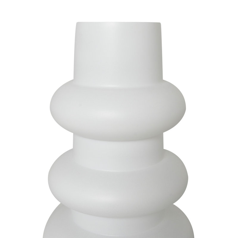 Mable 2-Piece Set Glass Table Vase, White