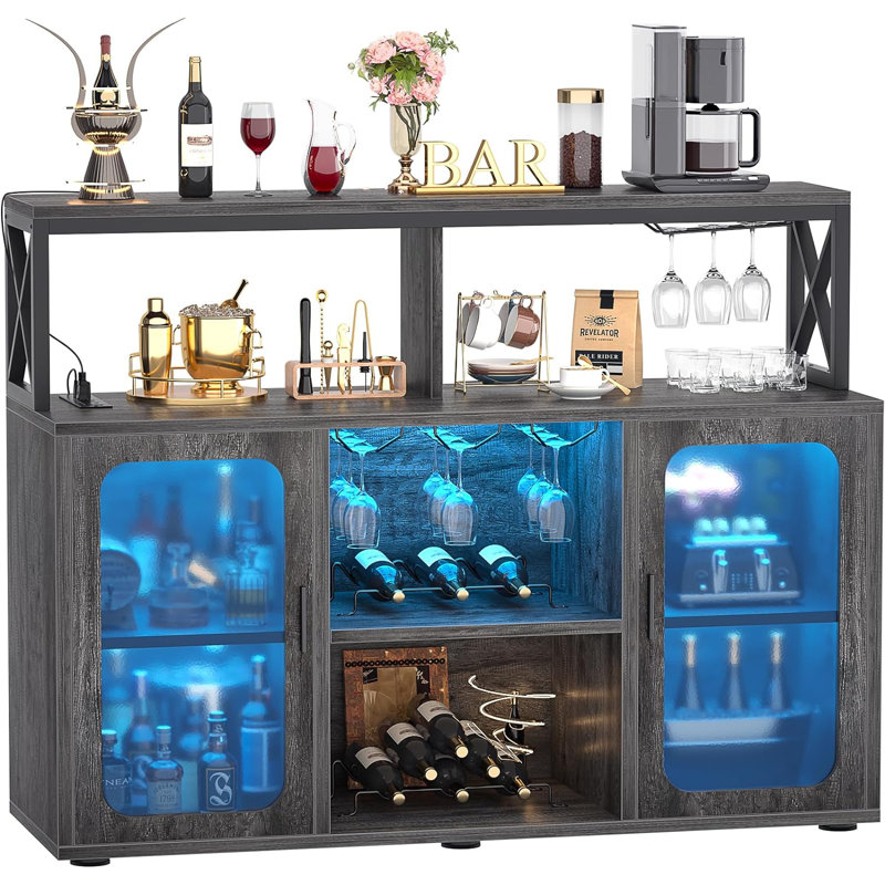 Xachary 47.2'' Bar Cabinet, Gray