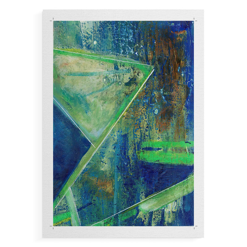 GeometricInCoolVII - Impression sur toile seulement - NON CADRE, H 18 po x l 12 po