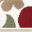 Tapis floral rouge et vert Vihana, 4 pi 7 po x 6 pi 7 po