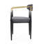 Ensemble de 2 chaises de salle à manger rembourrées avec structure en métal