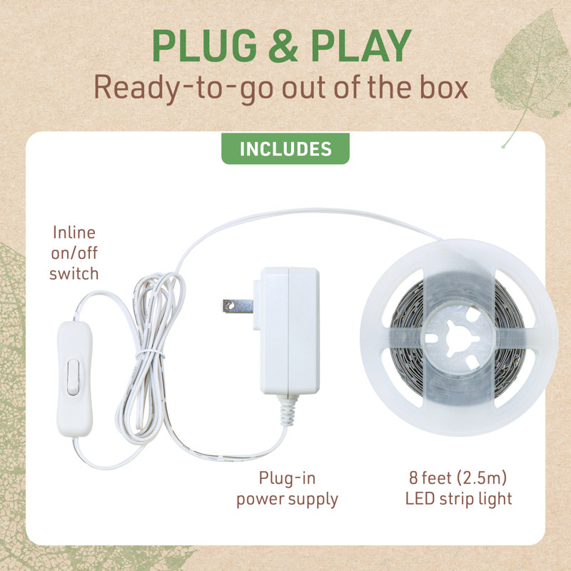 Birch Harbor Warm White LED Strip Light Kit