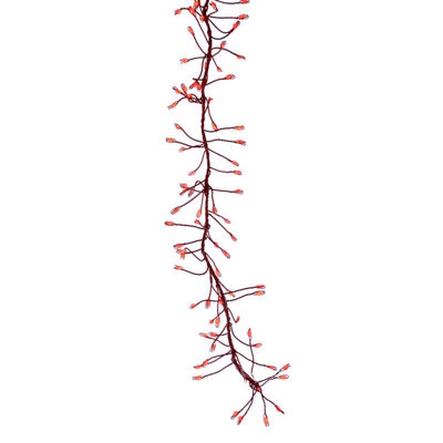  Platinum LED Big Seed Cluster Red 250 ct String Christmas Lights 10 ft.