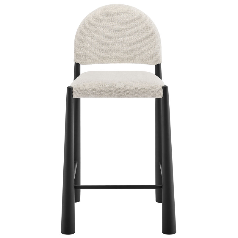 Tabouret de comptoir Hayley, Noir, noir, noir, noir, Crème, crème