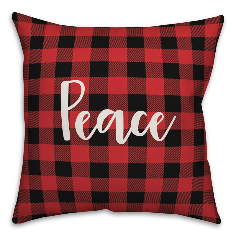  Coussin décoratif à carreaux Peace in Buffalo, Coussin décoratif