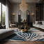 Tapis gris soyeux et moelleux-100884403