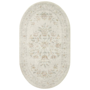Rifle Paper Co. x Loloi Courtyard Yellow / Multi Area Rug feat. CloudPile