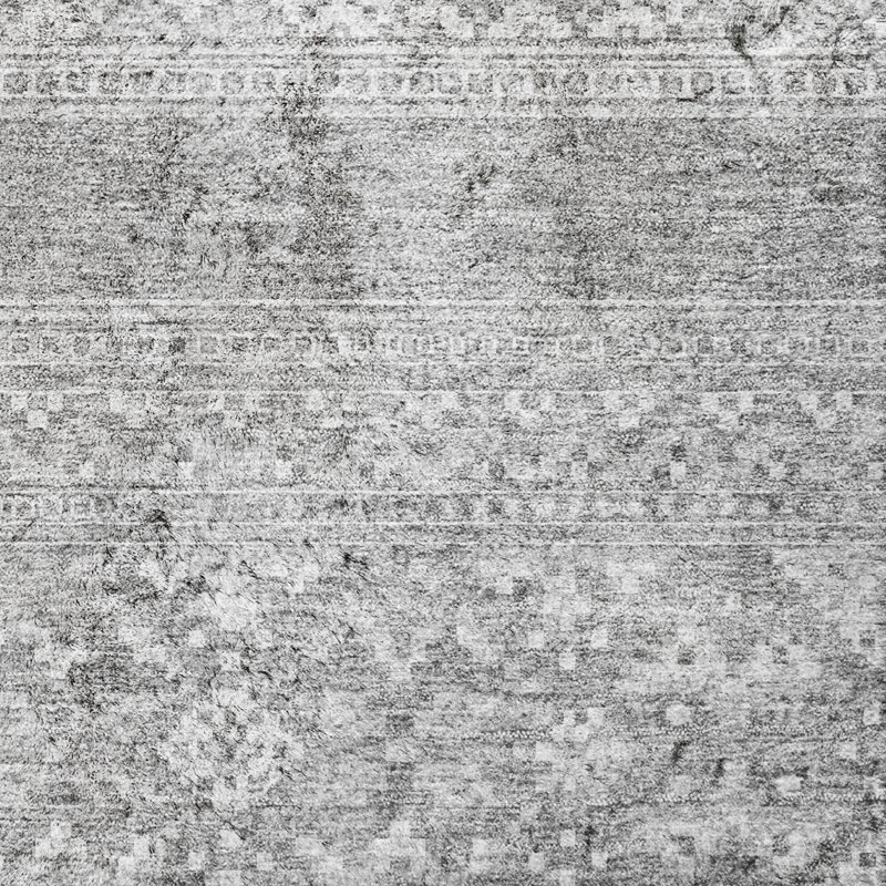 Tapis à poil long de qualité supérieure lavable à la machine ADS714, Argent, 8 pi x 10 pi