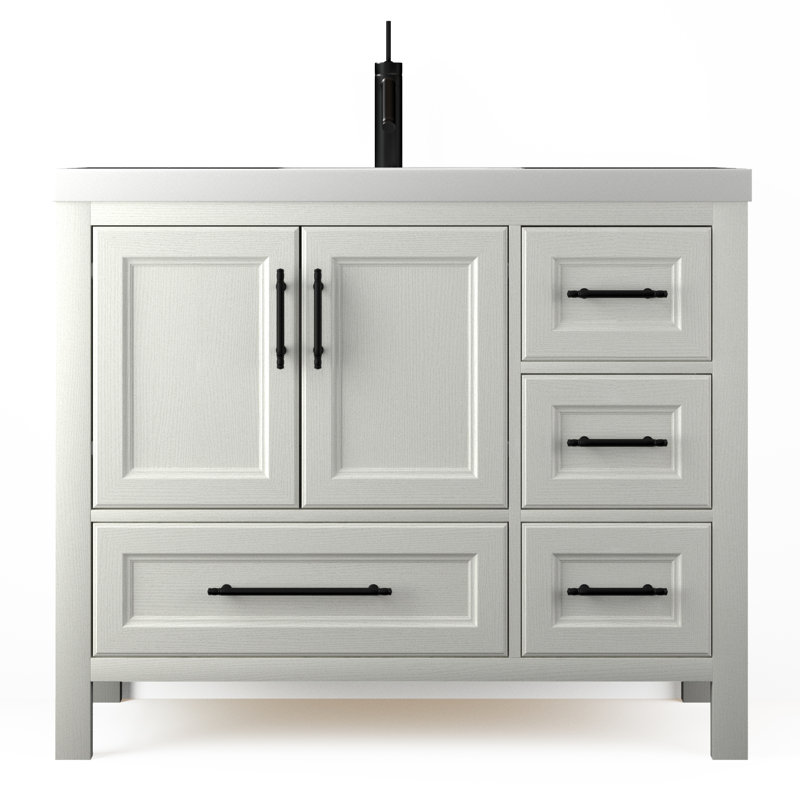 Ensemble de meuble-lavabo sur pied 42 po Vivian, Blanc