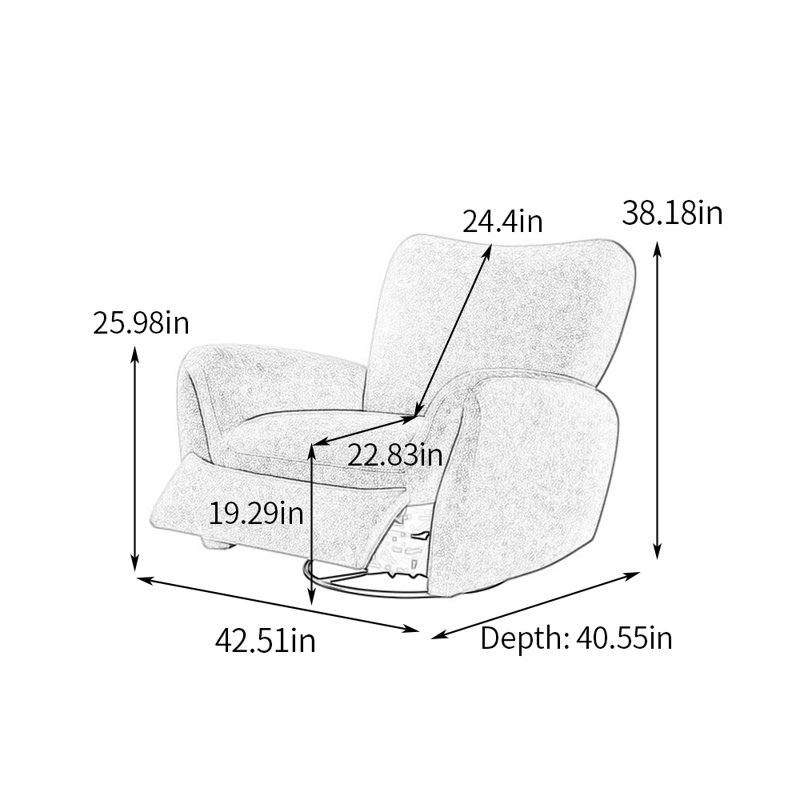 Tarsilia Recliner, Khaki