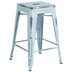 Distressed Green-Blue