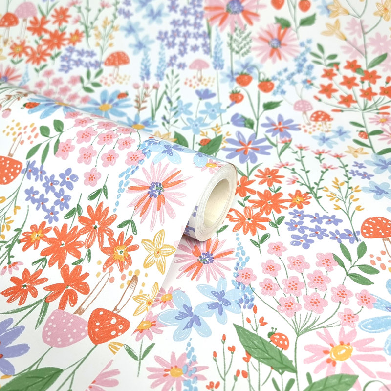 Zena Multicolor Berries and Blooms Wallpaper