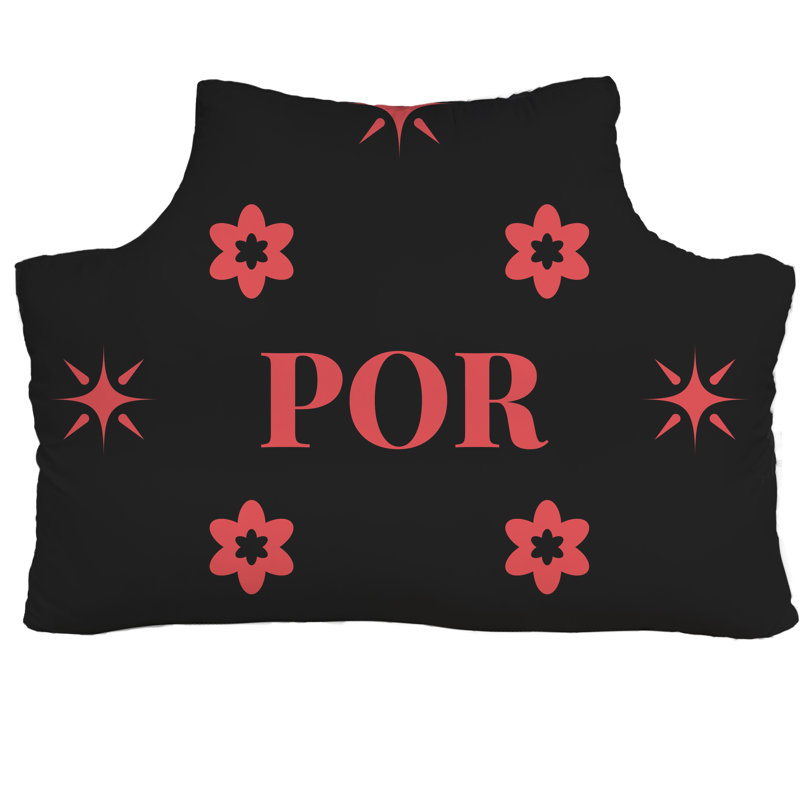 Tête de lit simple Portland Basketball 39,5 po x 29,5 po, Noir / Rouge