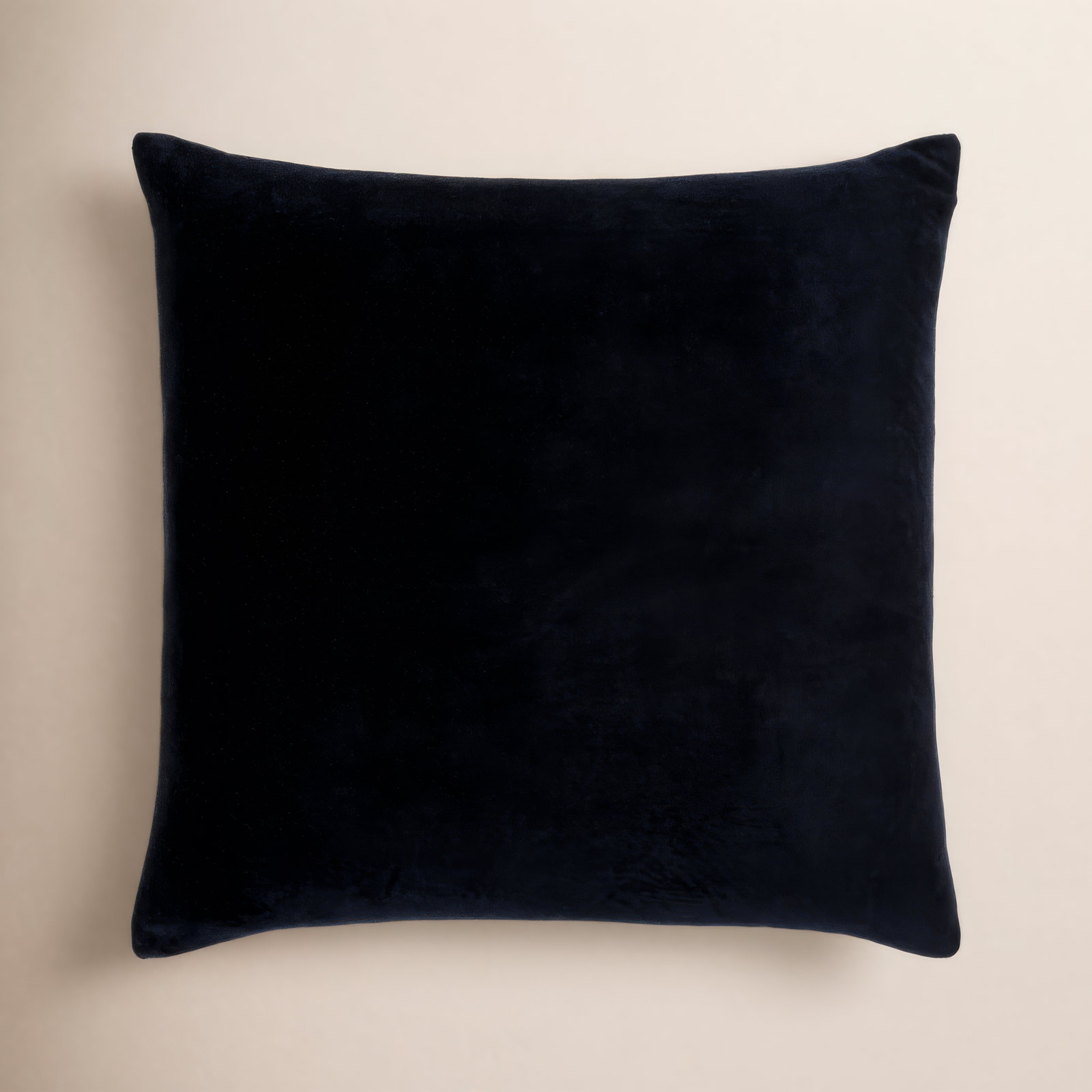 Denny Velvet Throw Pillow , 22"H x 22"W, Polyester/Polyfill, Black