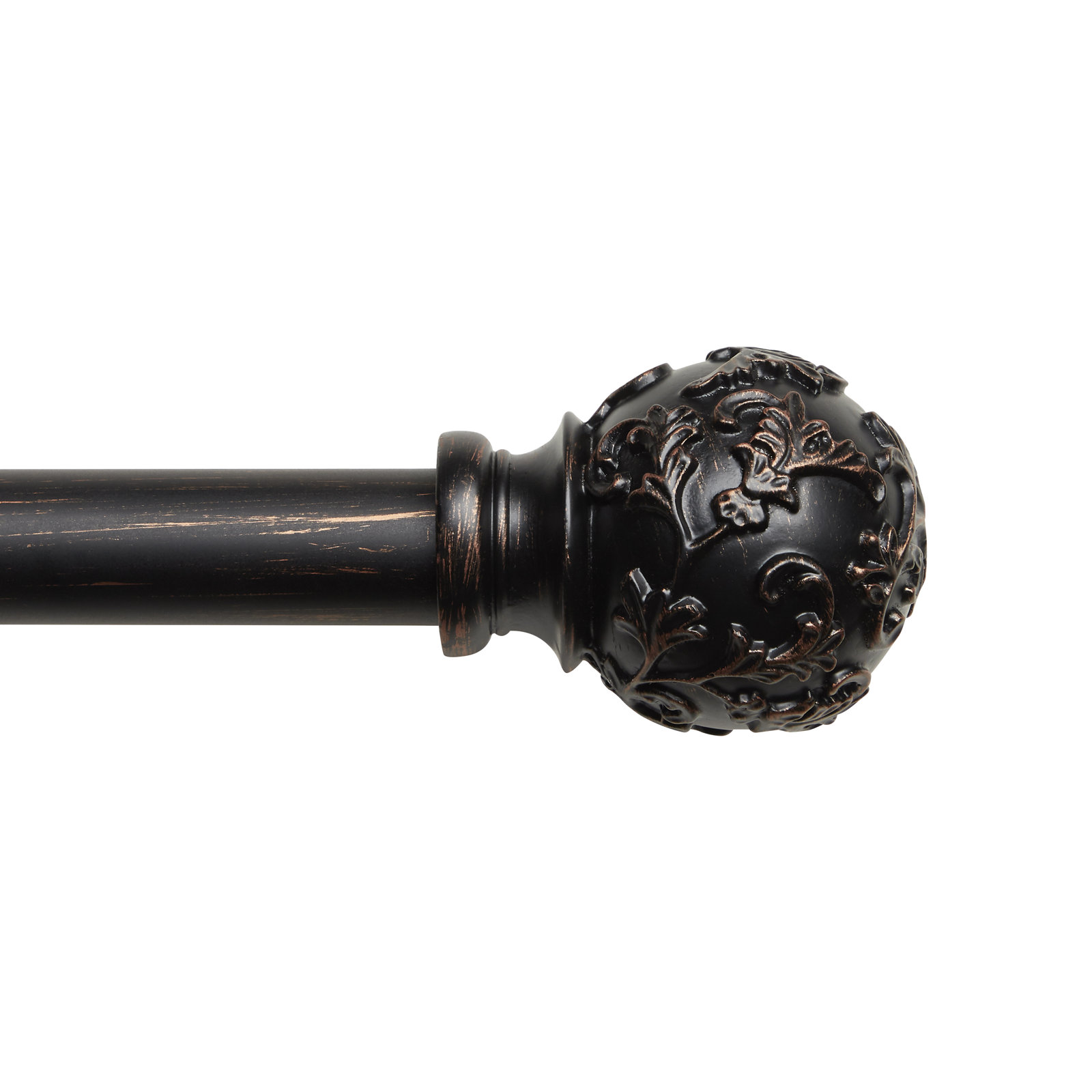 Jewett Adjustable Vine Curtain Rod, 66" - 120", Oil Rubbed Bronze