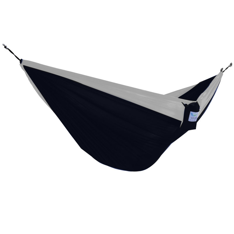 Hamac de camping double Kylee Parachute, Double, Noir/gris