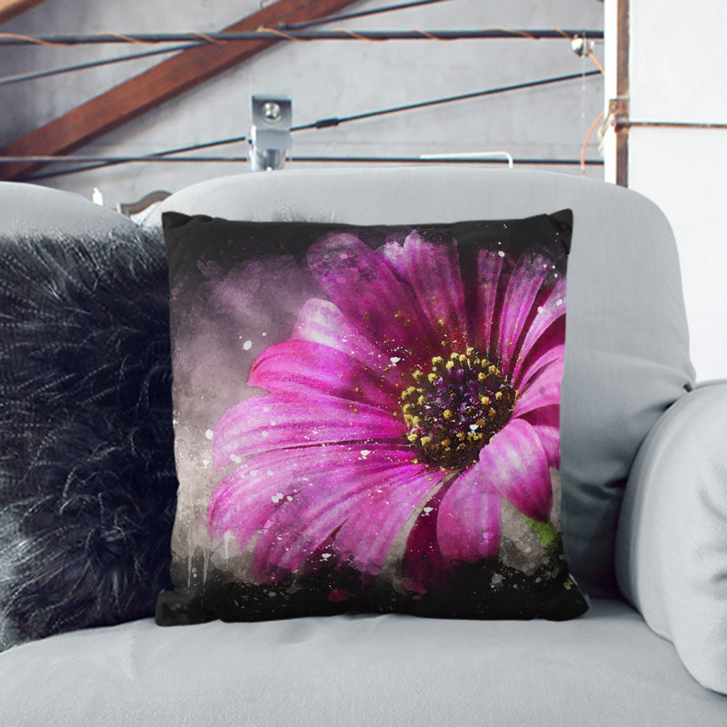 Daisy Cushion with Filling, 55cm H x 55cm W x 20cm D