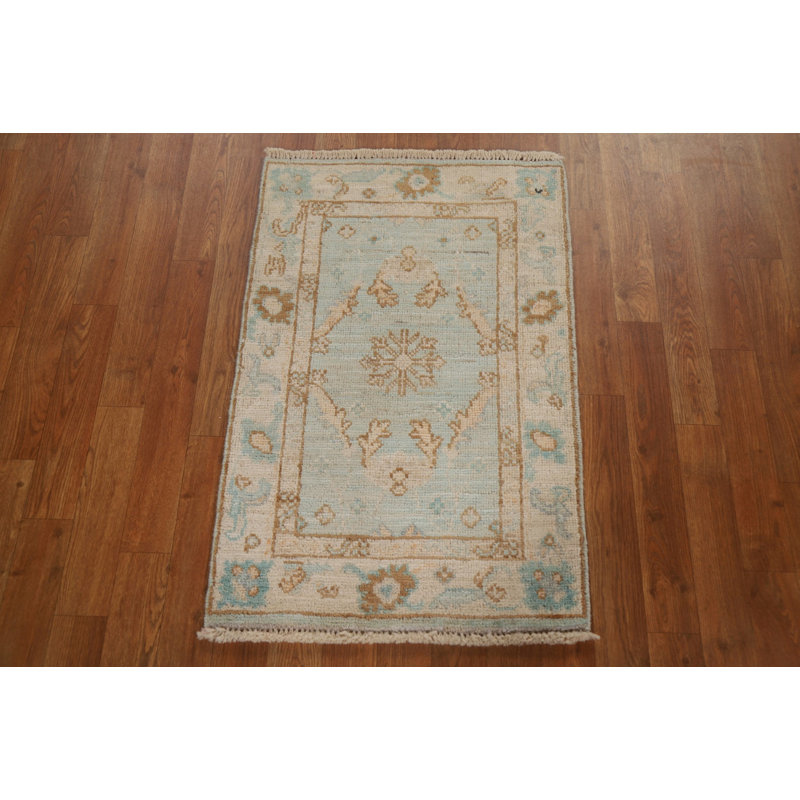 Muted Oushak Oriental Rug Wool 2x3