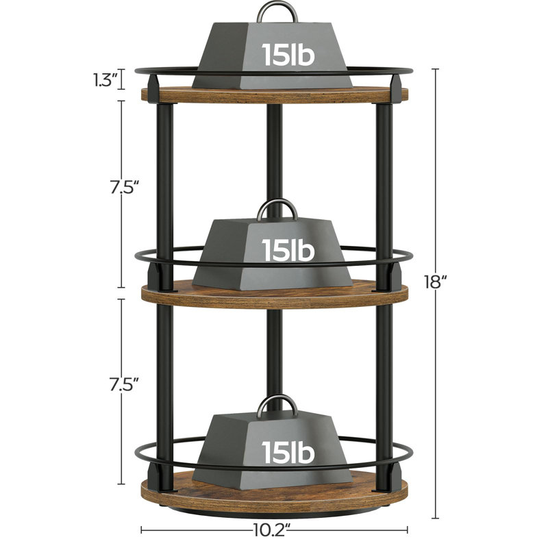Spice Rack, Set Of 2 Lazy Susan Organizer, 2-Tier Turntable Organizer