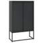 Harshith Highboard Black 80x35x135 cm Steel