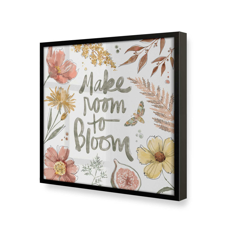 «Botanical Encouragement II», Noir satiné, H 17,5 po x l 17,5 po
