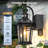 Black Modern Motion Sensor Outdoor Wall Lights with Outlet, Waterproof, Anti-Rust