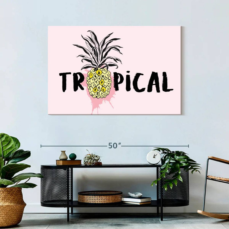 Yarlin Pineapple Typography, 30" H x 45" W