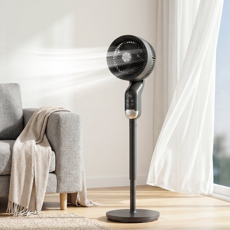 Air Circulator Fan, Black/Silver