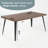 Farukh Rectangular Dining Table for 4-6 People, Kitchen Dining Table Large Dining Table Wooden Kitchen Dining Table, MDF, Brown