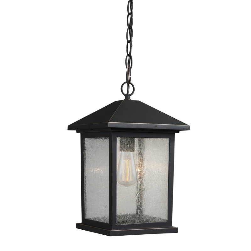Lovette Outdoor Hanging Lantern, 13.5" H x 8" W