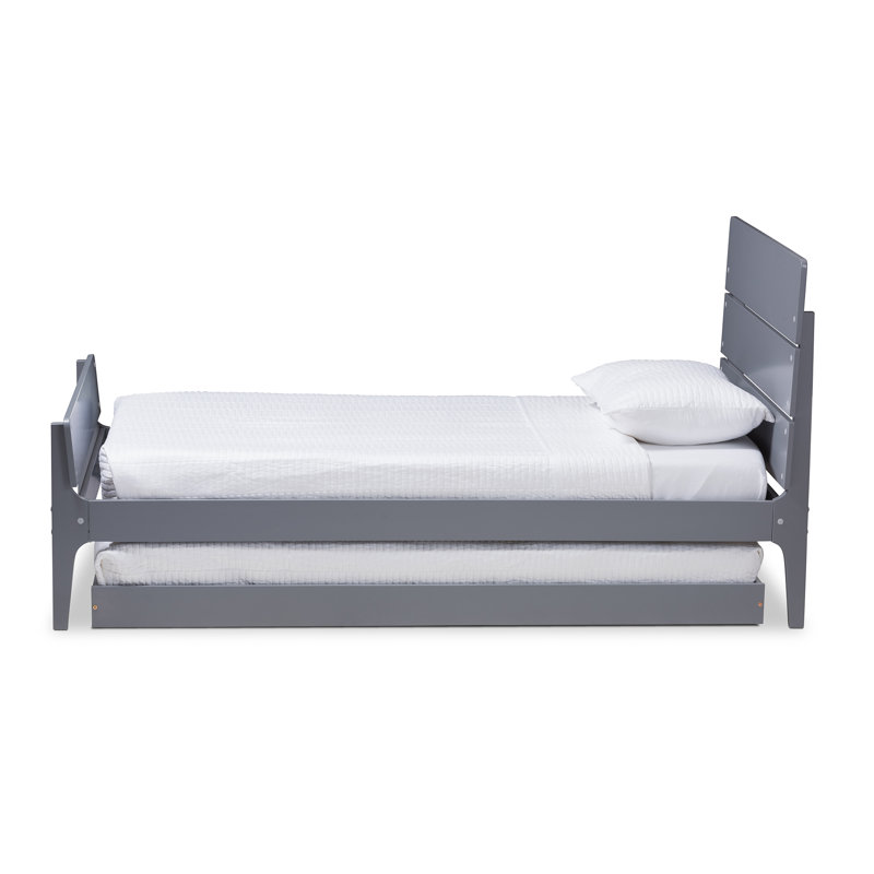 Lit plateforme simple Axente, Gris