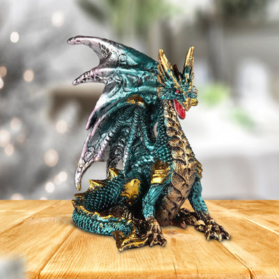 Jenan 3.75"W Blue Dragon Figurine Unique Gifts