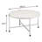 White Oak and Chrome Round Coffee Table
