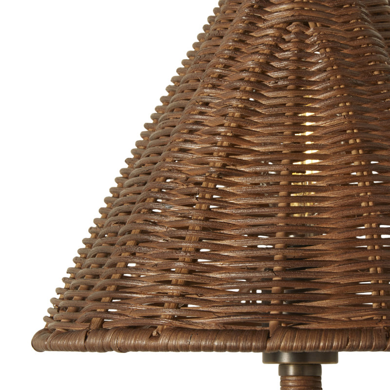 Delphine Wicker Sconce in Dark Brown