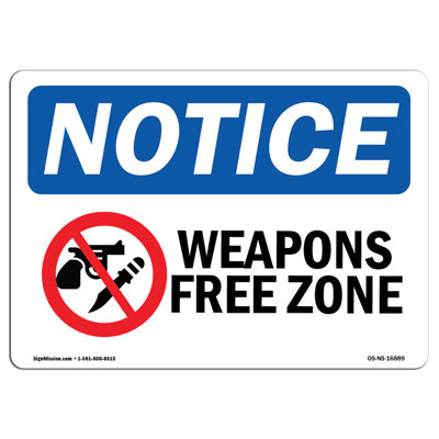 Weapon Free Zone Sign