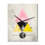 Transcendance rétro, triangulaire, aquarelle minimale - horloge murale moderne abstraite-99633754
