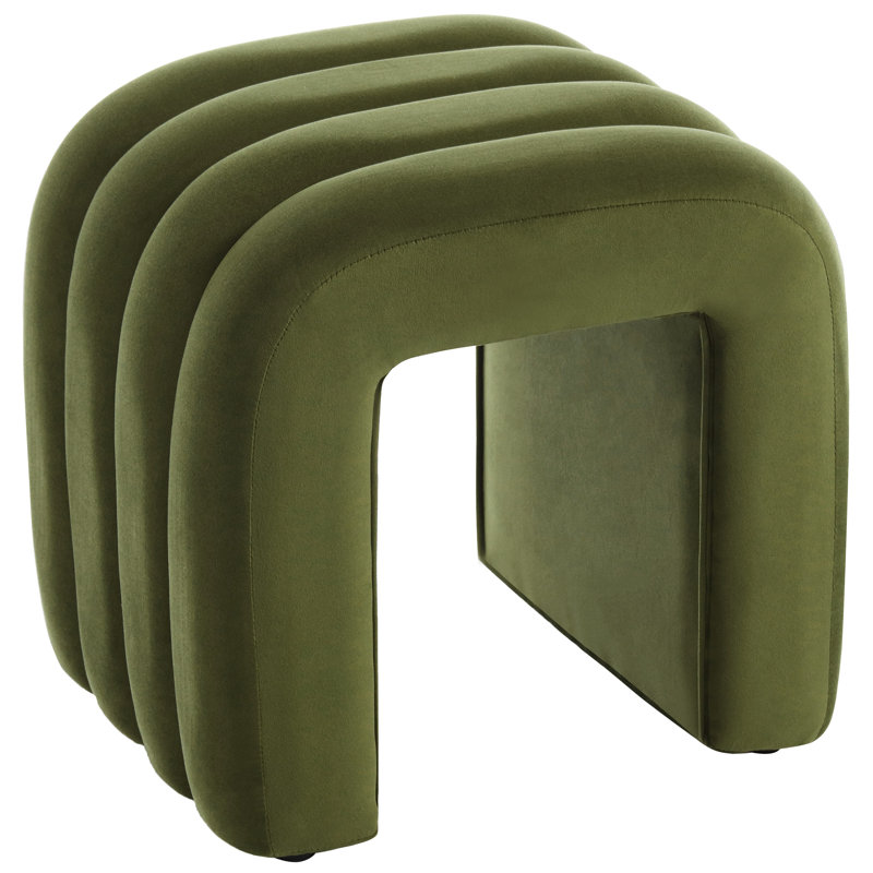 49cm Wide Rectangle Standard Ottoman, Green 