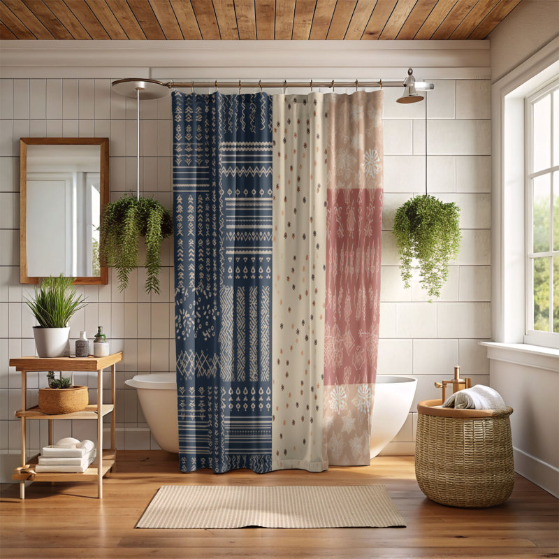 Boho Dreams - Rideau de douche Premium, H 74 po x l 71 po