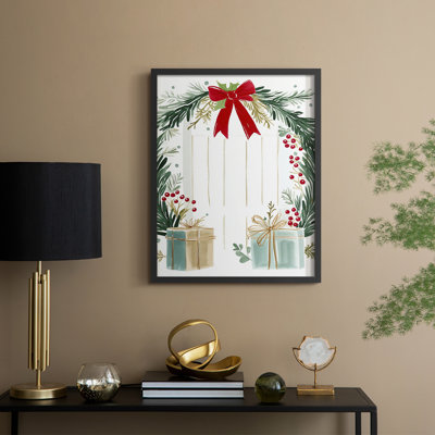 Christmas Holiday Art DCCCXCIX Framed Print - Solid Wood