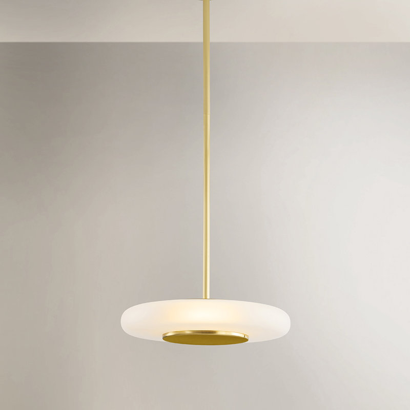 Blyford Pendant by PEMBROOKE & IVES, Aged Brass, 7.25" H x 15.5" W x 15.5" D
