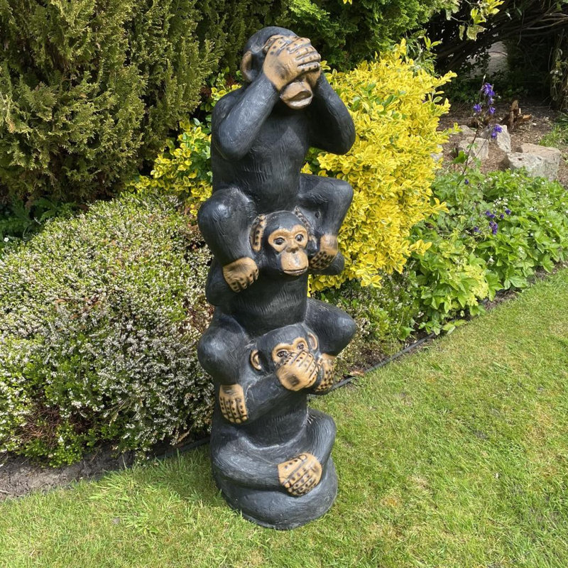 Monkey Weather Resistant Fiberglass Garden Statue