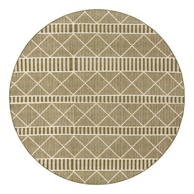 Tapis intérieur / extérieur rayé vert Arthur-James