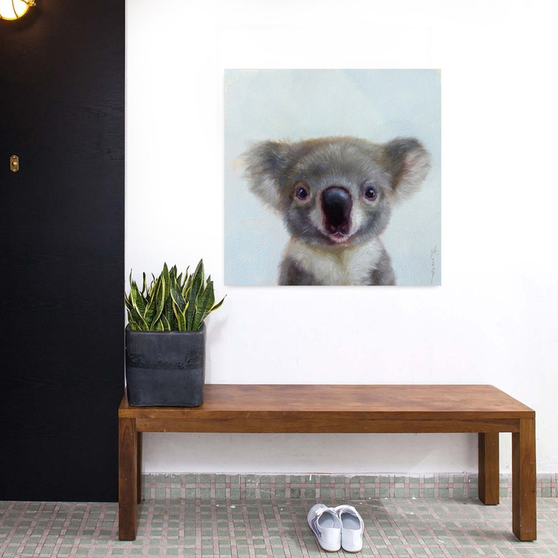 Lil Koala, art animalier contemporain, H 32 po x l 32 po