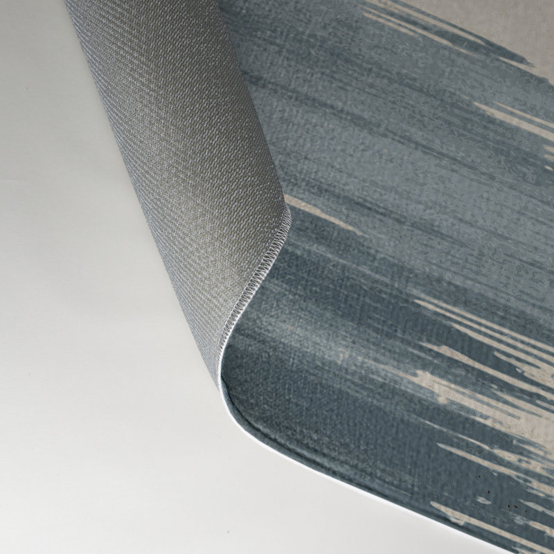 Watercolor Gray Indoor and Outdoor Area Rug, Rectangle 3' x 5'