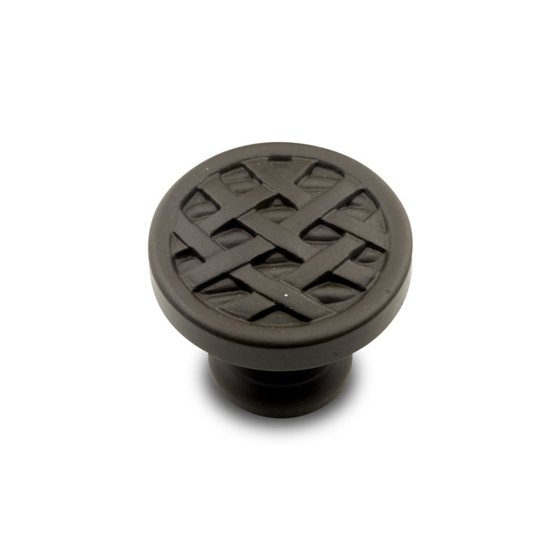 Poignée champignon à hachures croisées CK Series, Diamètre du bouton 1,5 po, Bronze huilé