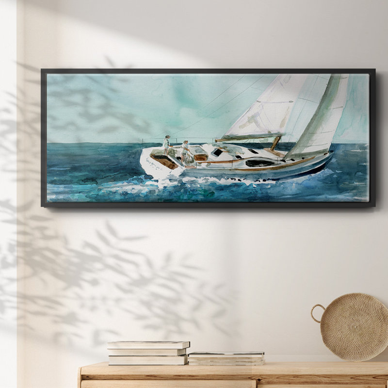 Delray Sail- Framed Canvas, 24" H x 60" W