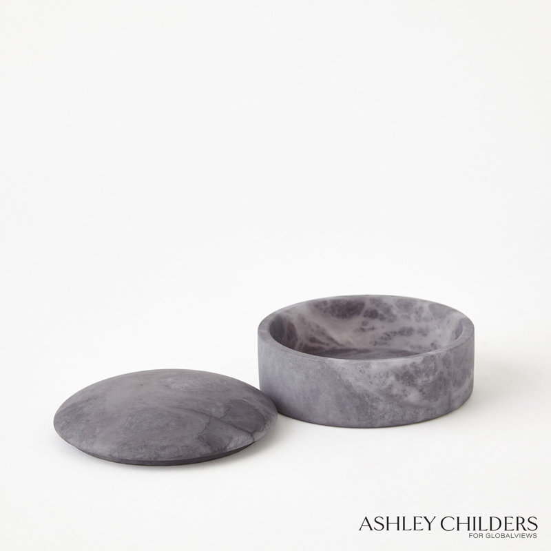 Gala Alabaster Canister-Short, Gray